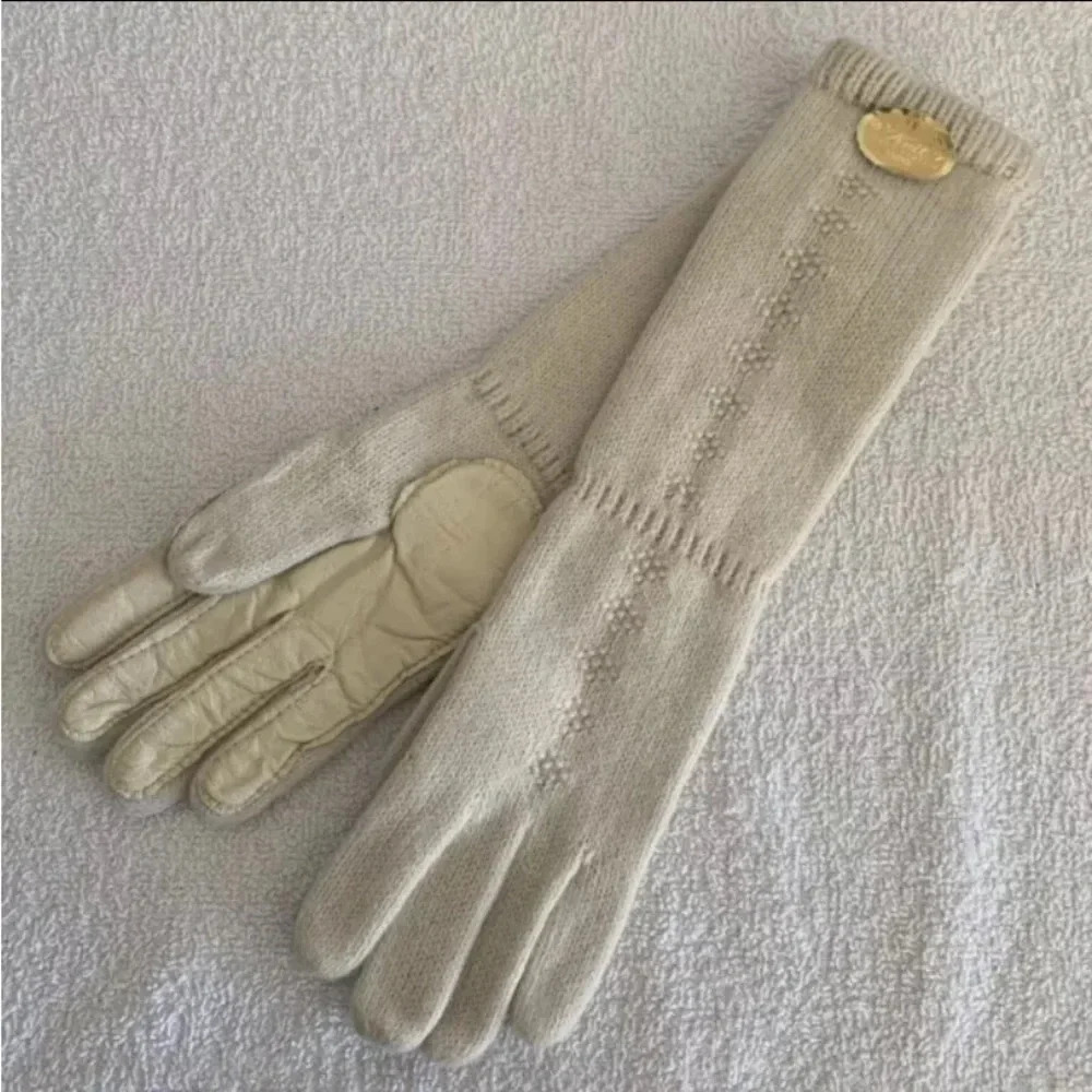 Vintage American Knits Acrylic Fair Isle Gloves One Sz Ladies Gloves USA New!